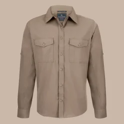 Outlet Expert Mens Kiwi Long Sleeved Shirt | Desert|Mediterranean