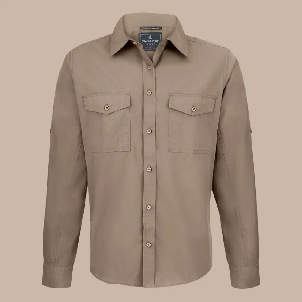 Outlet Expert Mens Kiwi Long Sleeved Shirt | Desert|Mediterranean