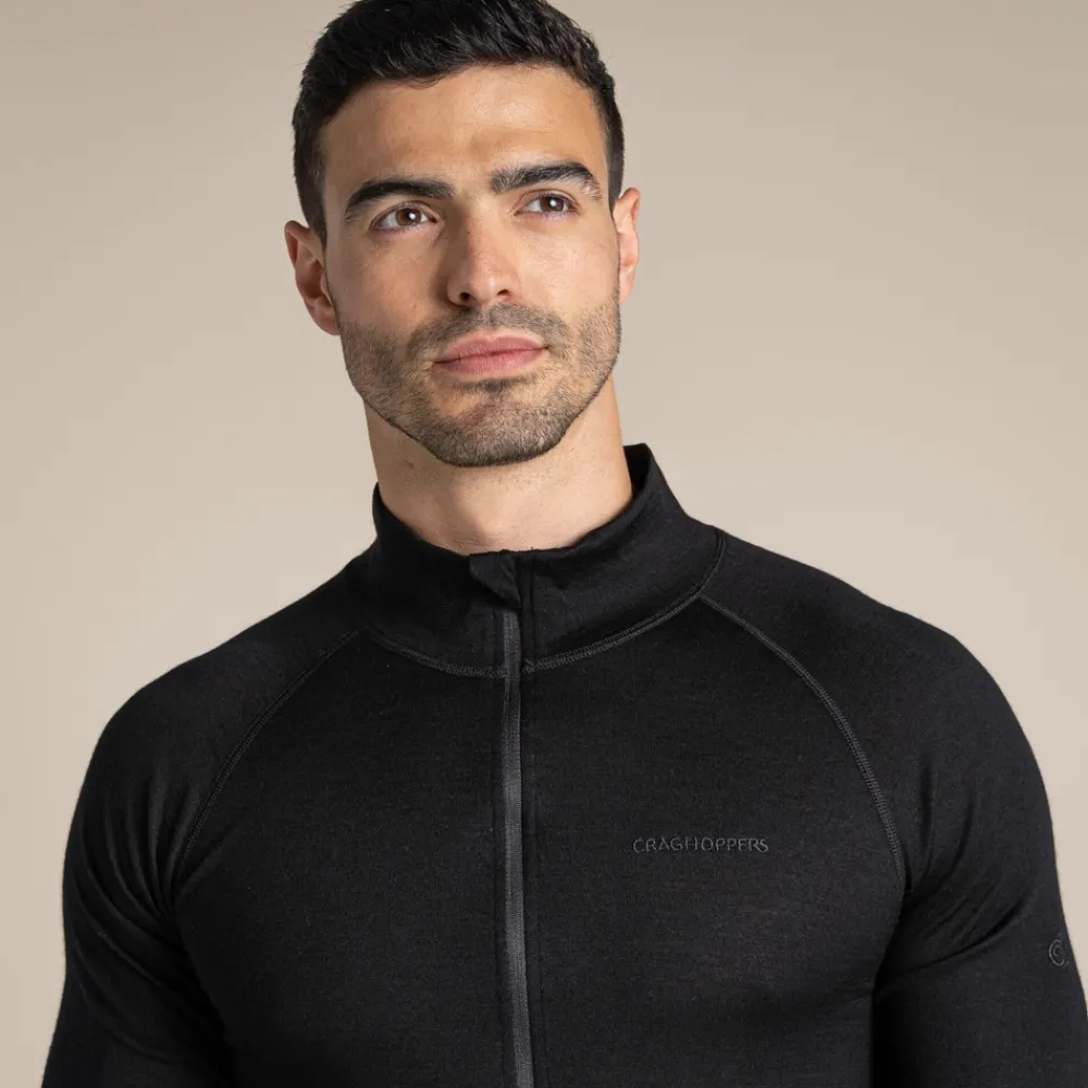 Clearance Expert Mens Merino Half Zip Long Sleeved Baselayer II | T-Shirts & Tops|Long Sleeve