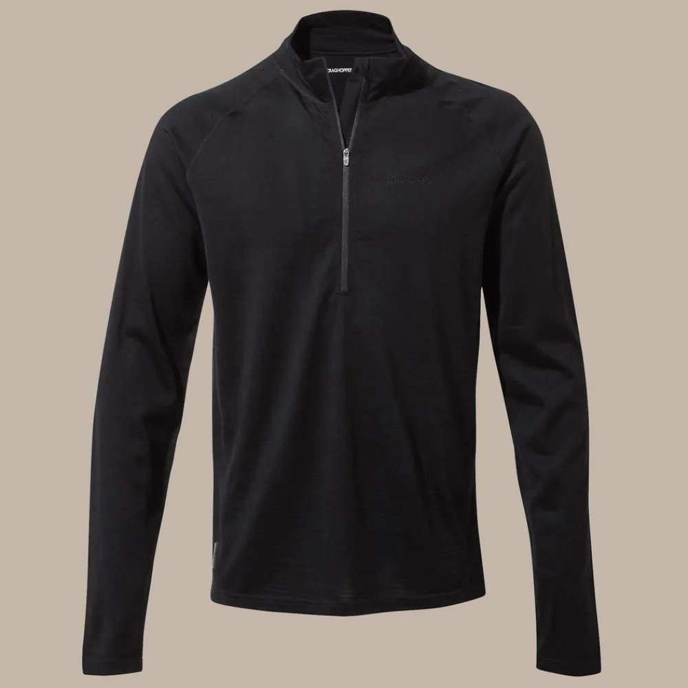 Clearance Expert Mens Merino Half Zip Long Sleeved Baselayer II | T-Shirts & Tops|Long Sleeve