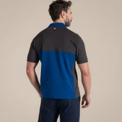 Sale Men's NosiLife Avro Golf Short Sleeved Polo Top | Jungle|Mediterranean