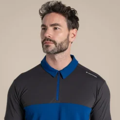 Sale Men's NosiLife Avro Golf Short Sleeved Polo Top | Jungle|Mediterranean