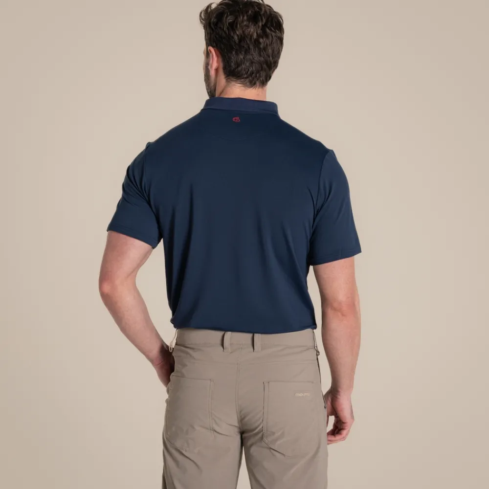 Clearance Men's NosiLife Bramshaw Golf Short Sleeved Polo Top | Desert|Jungle