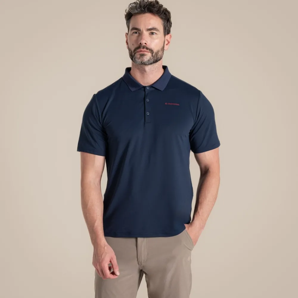 Clearance Men's NosiLife Bramshaw Golf Short Sleeved Polo Top | Desert|Jungle