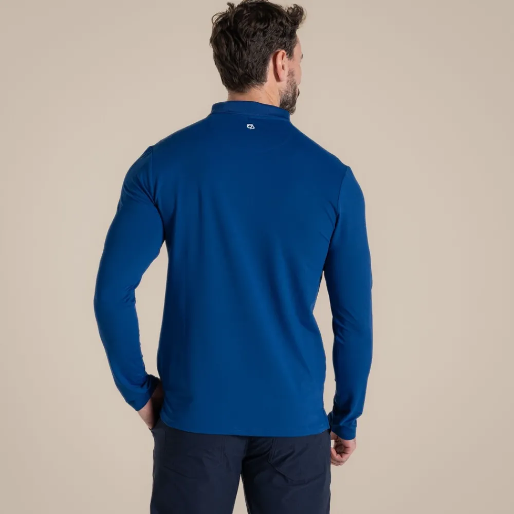 Hot Men's NosiLife Bramshaw Golf Long Sleeved Polo Top | Desert|Jungle
