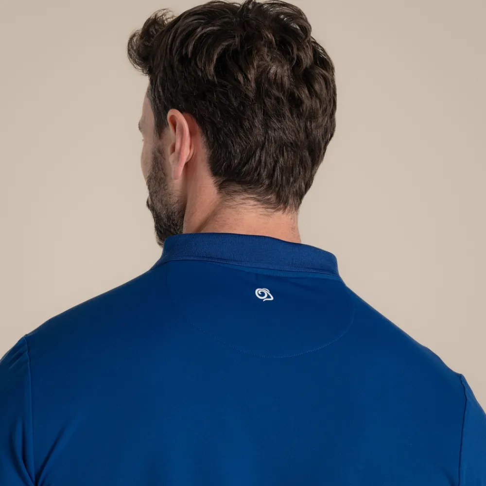 Hot Men's NosiLife Bramshaw Golf Long Sleeved Polo Top | Desert|Jungle