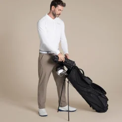 Best Men's NosiLife Bramshaw Golf Long Sleeved Polo Top | Desert|Jungle