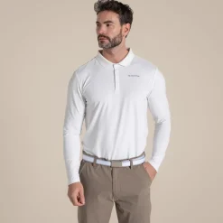 Best Men's NosiLife Bramshaw Golf Long Sleeved Polo Top | Desert|Jungle