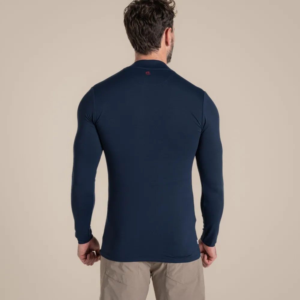 Men's NosiLife Golf Long Sleeved Mock Neck Top | Desert|Jungle