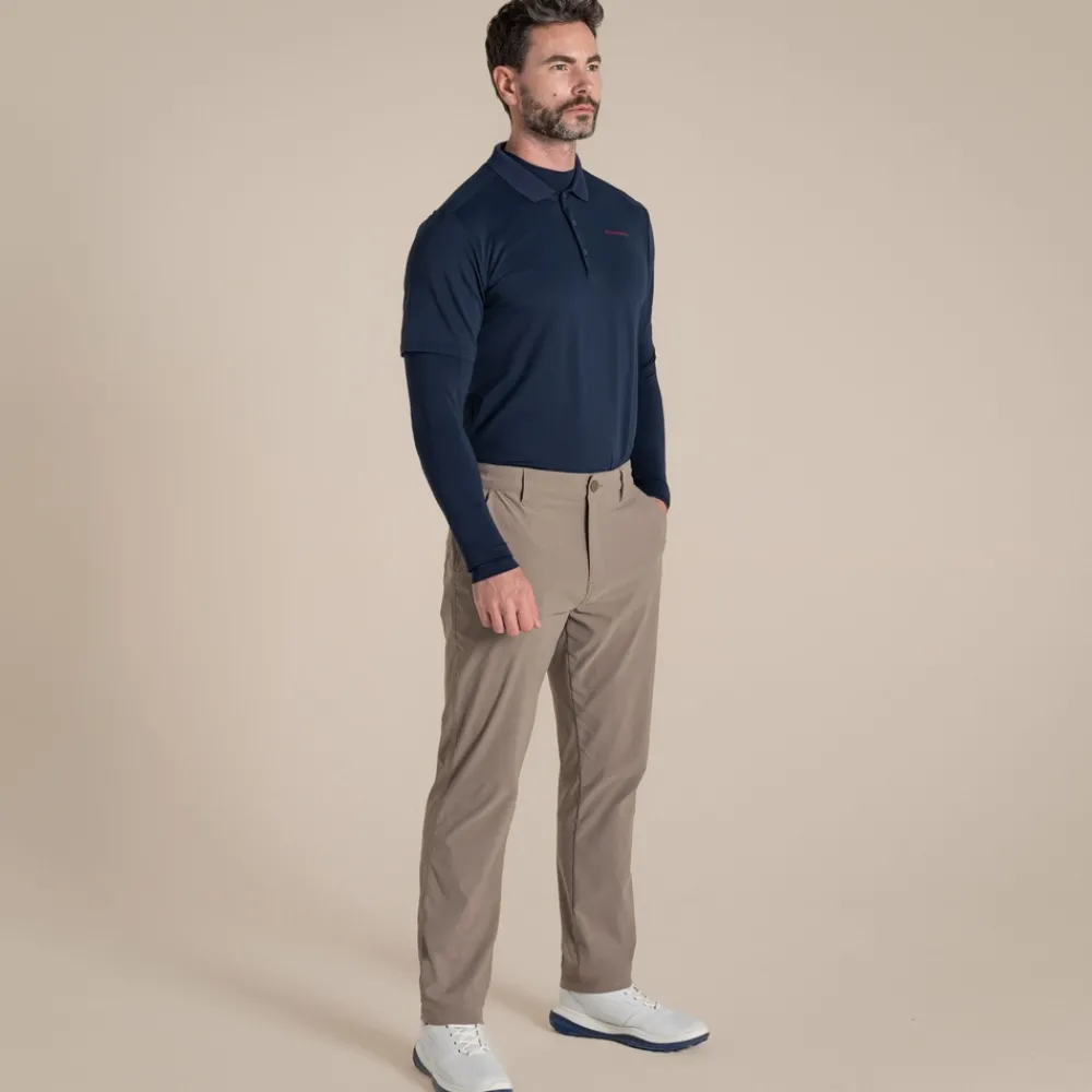 Men's NosiLife Golf Long Sleeved Mock Neck Top | Desert|Jungle
