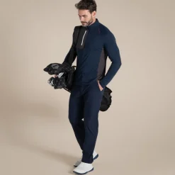 Clearance Men's NosiLife Goswick Golf Half Zip Top | Desert|Jungle