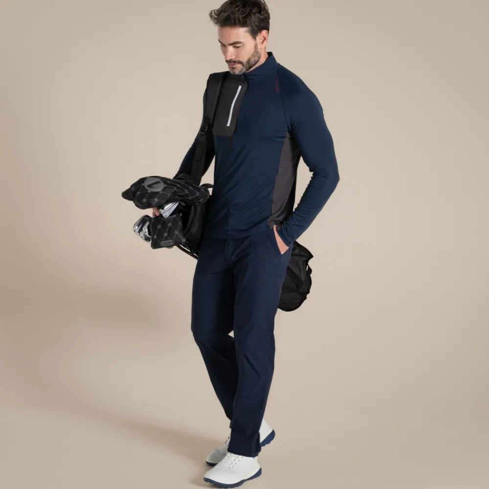 Clearance Men's NosiLife Goswick Golf Half Zip Top | Desert|Jungle