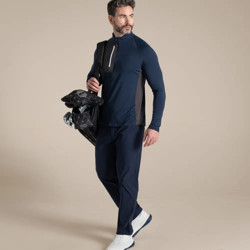 Clearance Men's NosiLife Goswick Golf Half Zip Top | Desert|Jungle