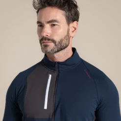 Clearance Men's NosiLife Goswick Golf Half Zip Top | Desert|Jungle
