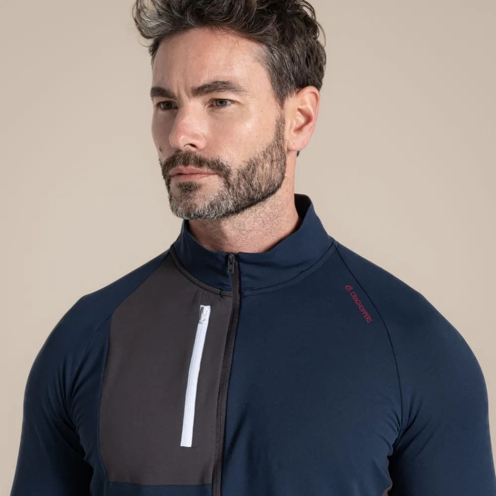 Clearance Men's NosiLife Goswick Golf Half Zip Top | Desert|Jungle