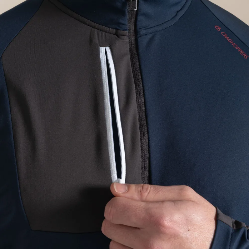 Clearance Men's NosiLife Goswick Golf Half Zip Top | Desert|Jungle