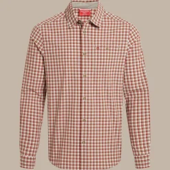Best Men's NosiLife Nuoro Check Long Sleeved Shirt | Desert|Jungle