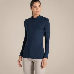 Women's NosiLife Golf Long Sleeved Mock Neck Top | Women Desert|Jungle