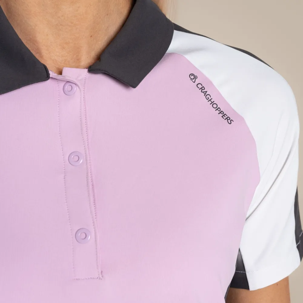 Clearance Women's NosiLife Hazelmere Golf Short Sleeved Polo Top | Women Desert|Jungle