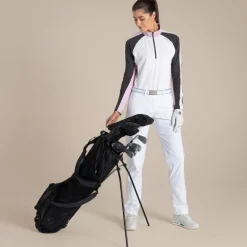 Women's NosiLife Ivybridge Golf Half Zip Top | Women Desert|Jungle