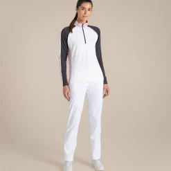 Women's NosiLife Ivybridge Golf Half Zip Top | Women Desert|Jungle
