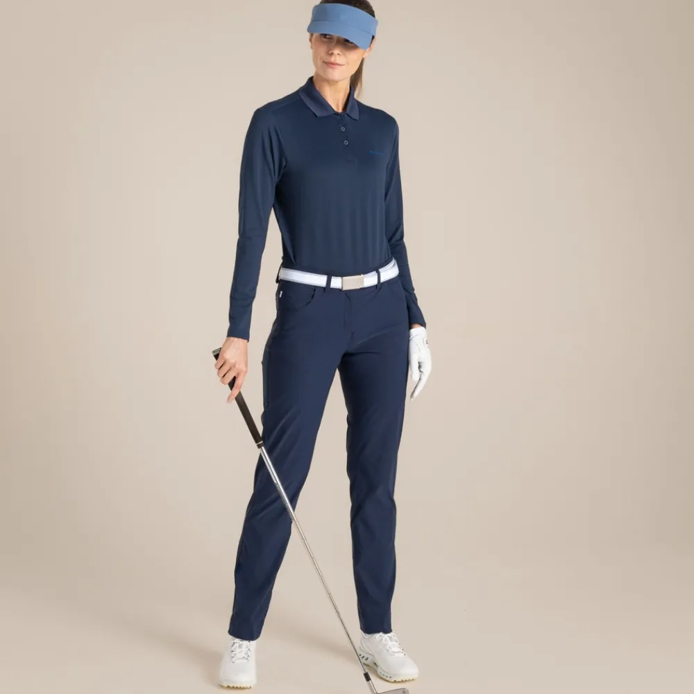 Clearance Women's NosiLife Thornbury Golf Long Sleeved Polo Top | Women Desert|Jungle