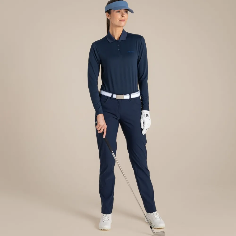 Clearance Women's NosiLife Thornbury Golf Long Sleeved Polo Top | Women Desert|Jungle