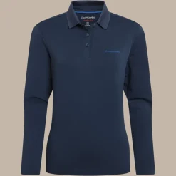 Clearance Women's NosiLife Thornbury Golf Long Sleeved Polo Top | Women Desert|Jungle