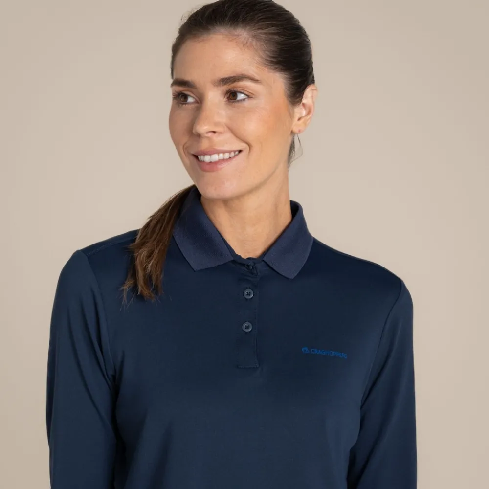 Clearance Women's NosiLife Thornbury Golf Long Sleeved Polo Top | Women Desert|Jungle