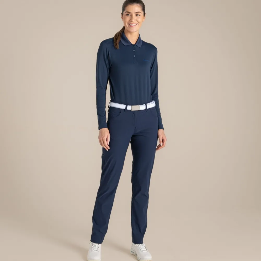 Clearance Women's NosiLife Thornbury Golf Long Sleeved Polo Top | Women Desert|Jungle